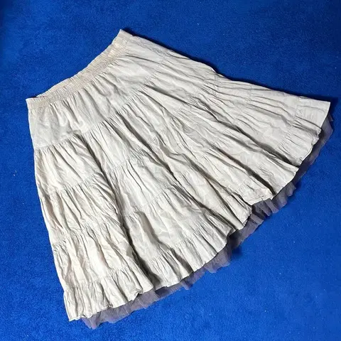 빈티지 모리걸 크림 스커트