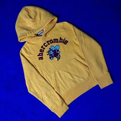 아베크롬비 허니비 옐로우 후드티