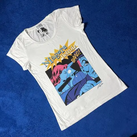 히스테릭글래머 딱붙 앤디워홀 팝아트 화이트 반팔 티