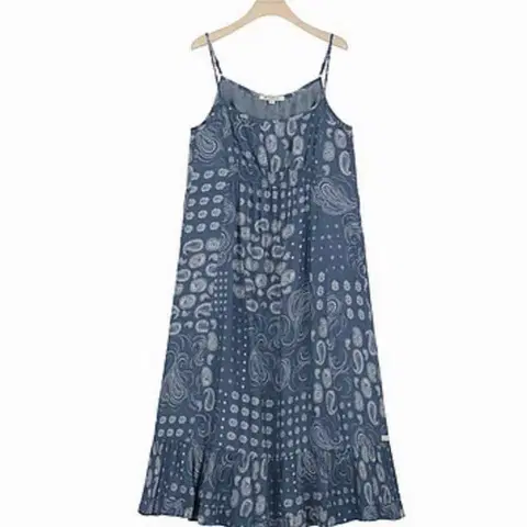 써스데이아일랜드 페이즐리 원피스 보헤미안 히피 나시 민소매 에스닉 휴가