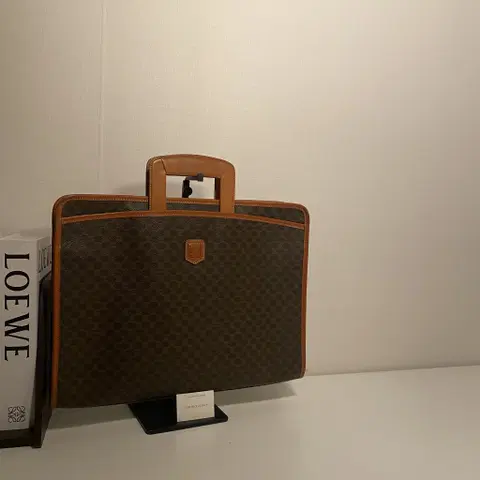 CELINE / 빈티지 셀린느 브라운 마카담 브리프케이스 / 클러치