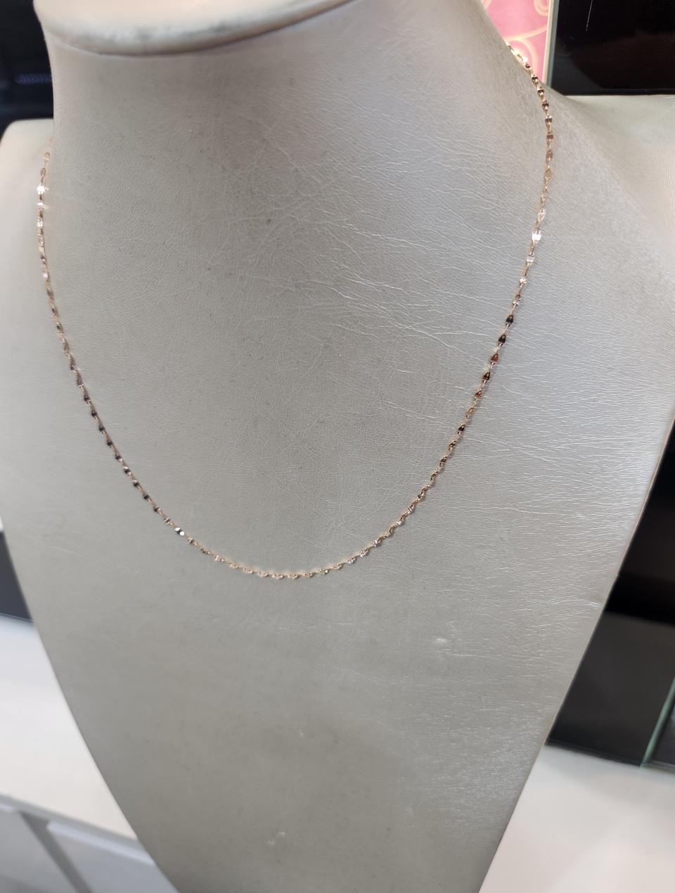 14K 로즈골드 얇은 목걸이