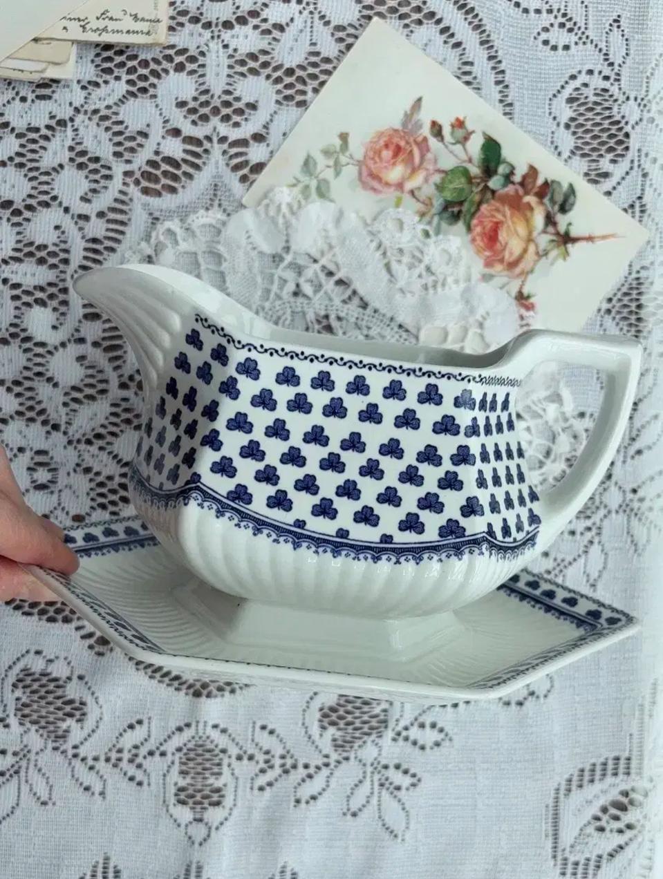 [레어]영국 빈티지 아담스 브렌트우드 그레이비소스 보트