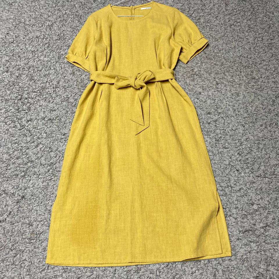 앳코너 린넨 벨티드 원피스