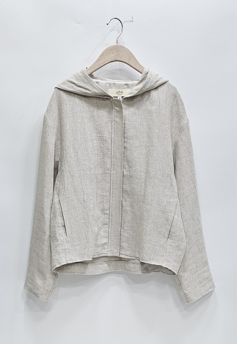 athe 아떼바네사브루노 후드 린넨 집업 점퍼