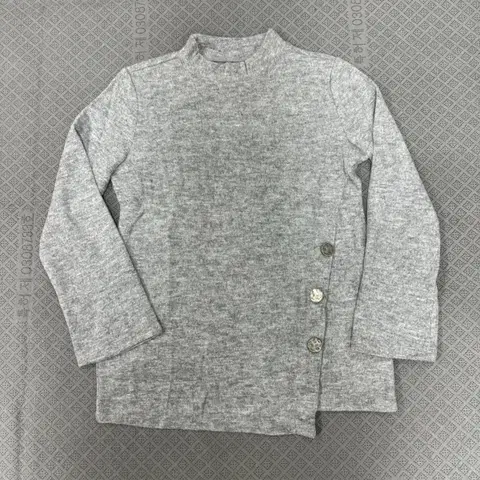 그레이 버튼스냅 니트