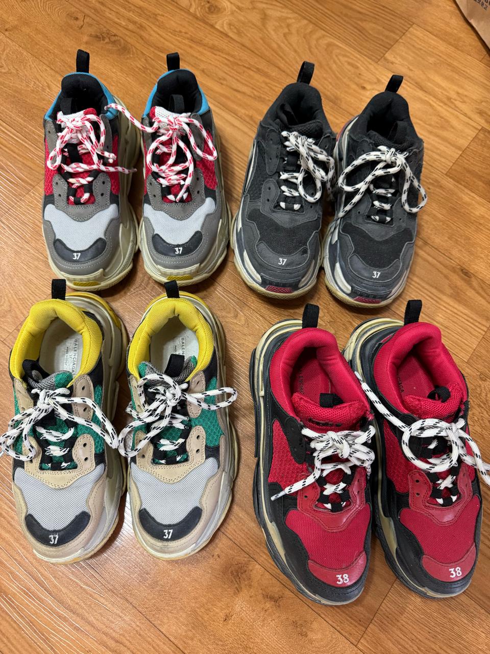 발렌시아가 트리플s 네켤레 일괄 37,38사이즈