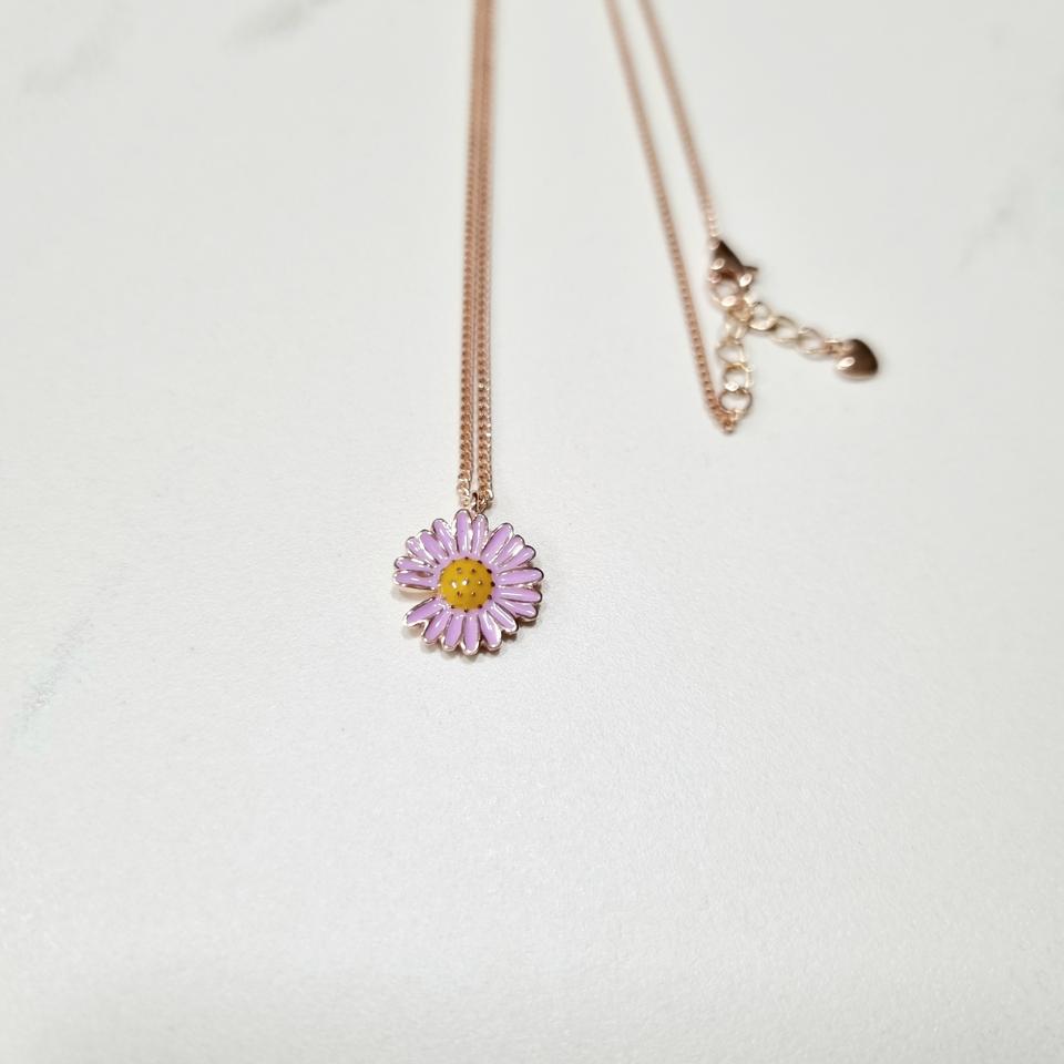 14k에폭시 꽃 목걸이 새상품