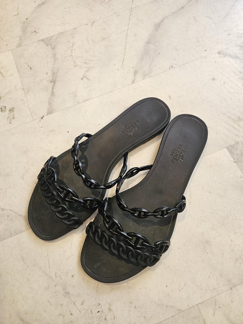 에르메스 젤리 슬리퍼