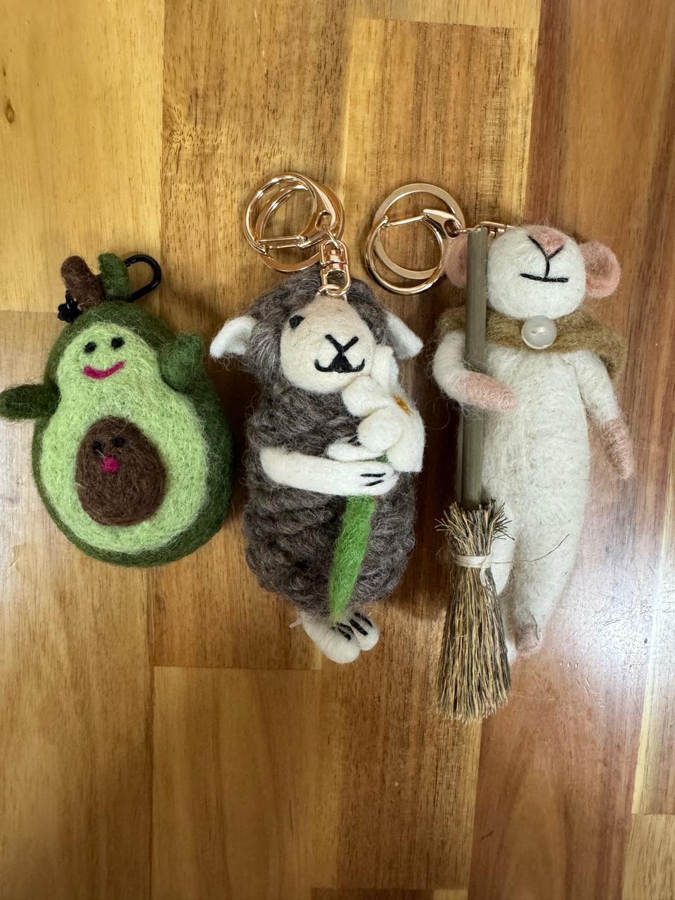 양모 동물 키링 3개 일괄 새상품