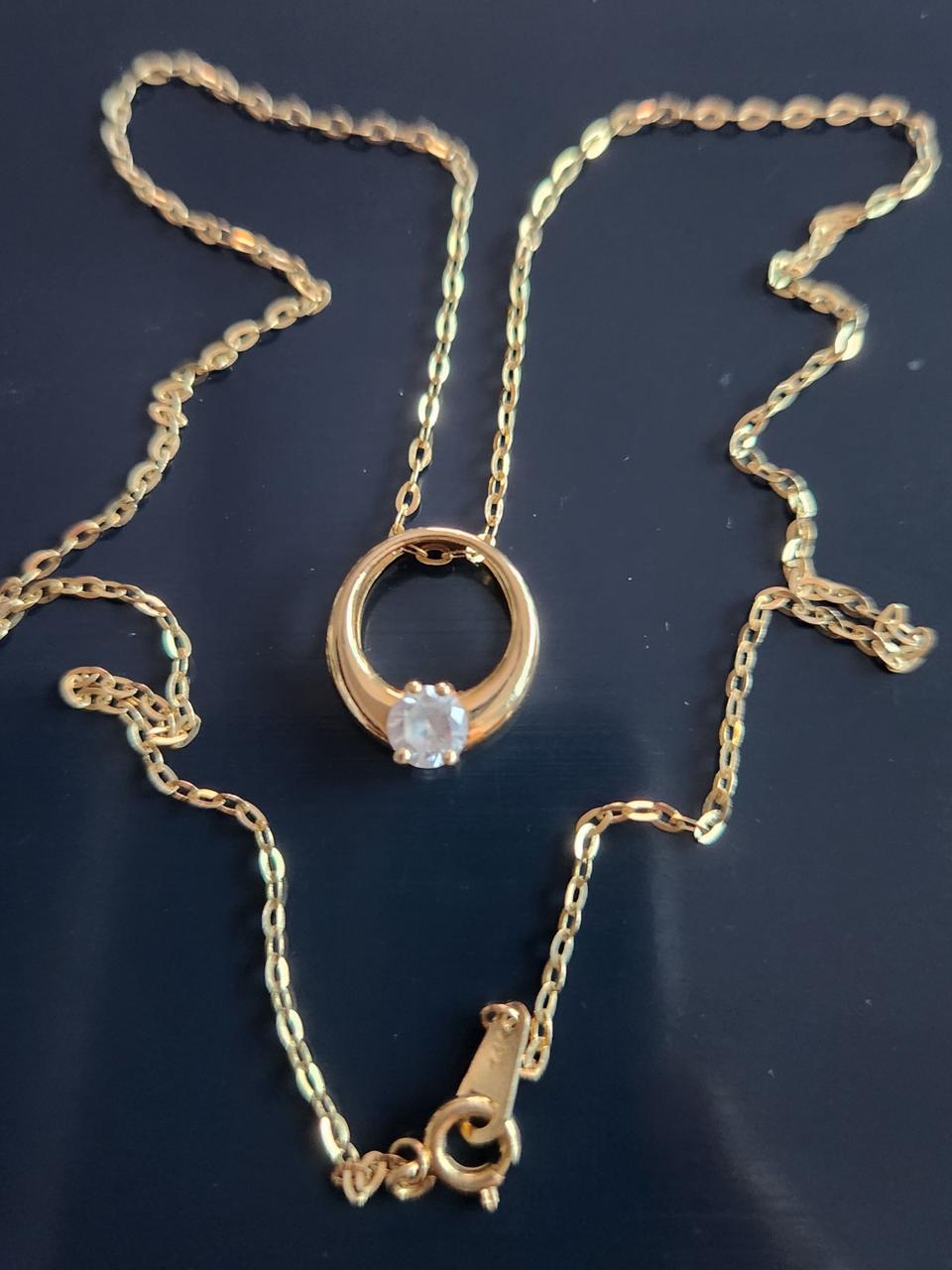 14K 반지형 펜던트 목걸이