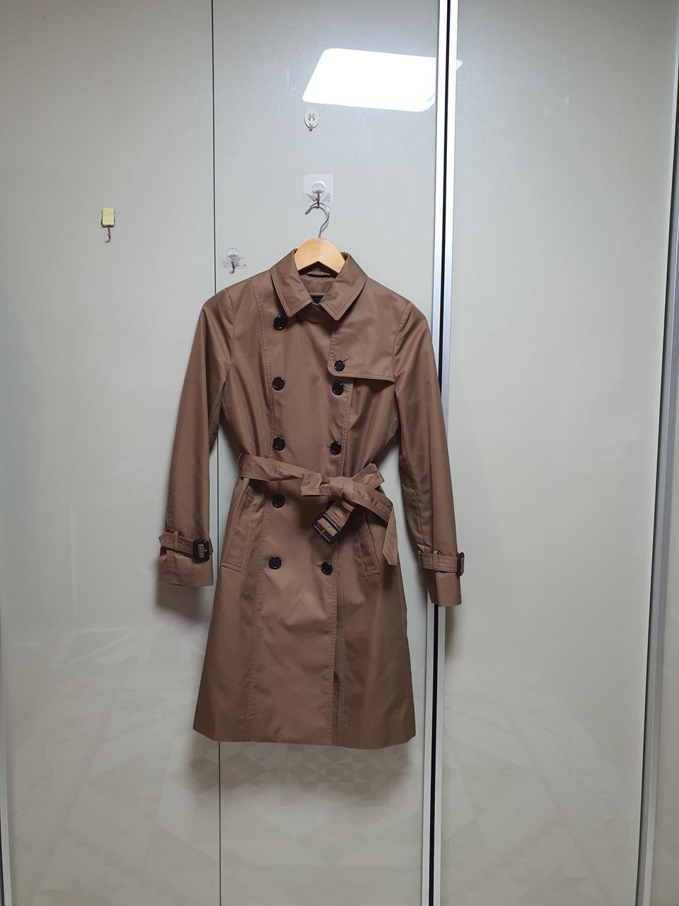 헤지스레이디스  트렌치코트,체크모혼방 조끼내피(85)□