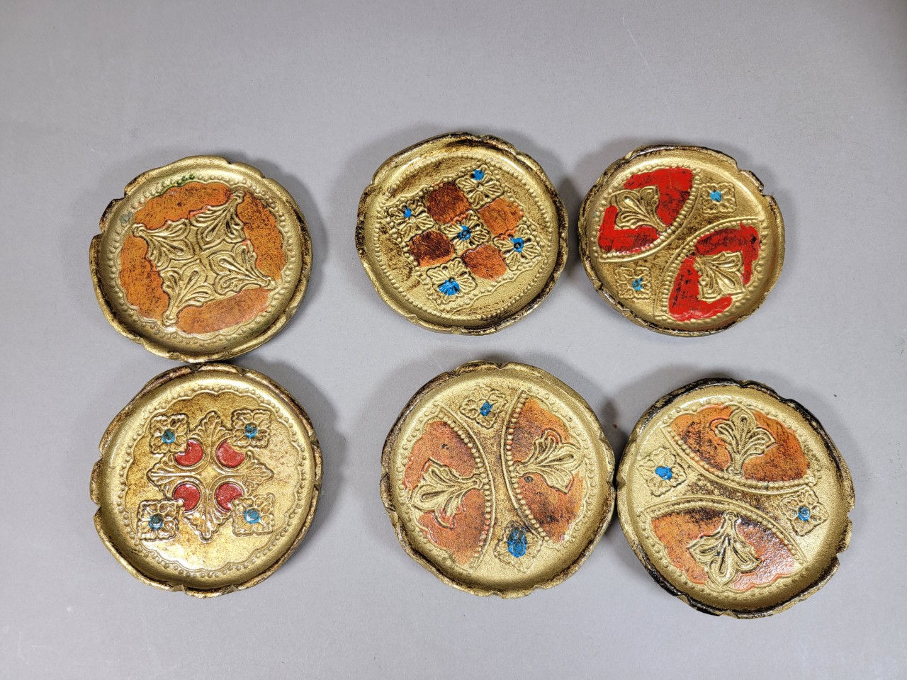 이탈리아 빈티지 소형 트레이 엔틱 앤틱