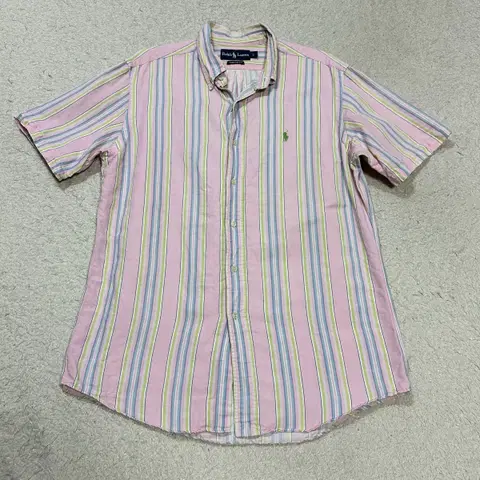 폴로 반팔 셔츠 스트라이프 L