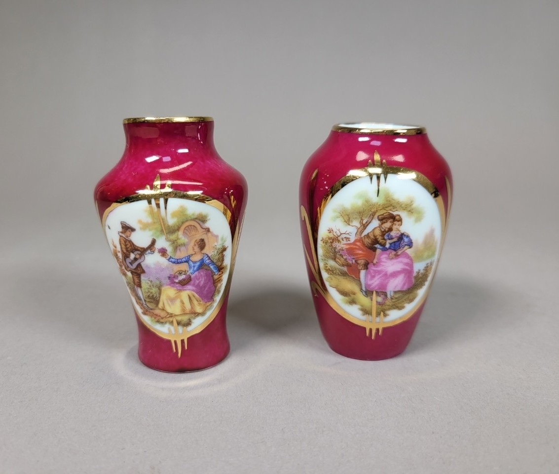 프랑스 리모지 미니 화병 엔틱 앤틱