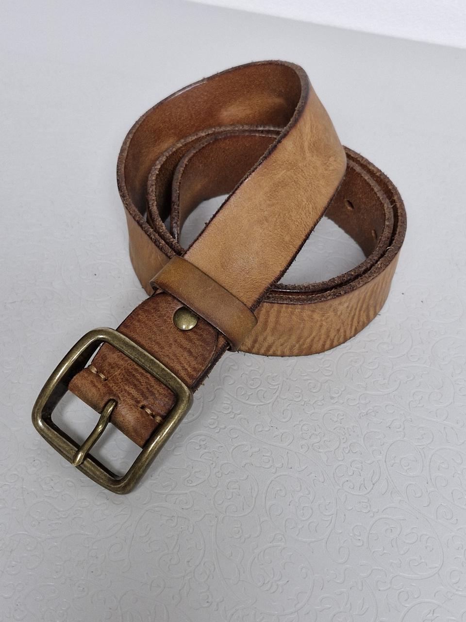 SOLID BRASS 통가죽벨트 정품