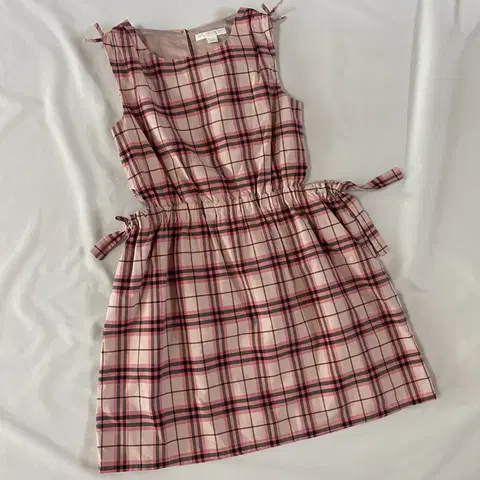 [8y, 135cm] 버버리 칠드런 키즈 체크 코튼 드레스 원피스