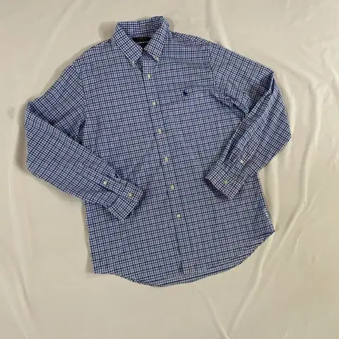 [L] 폴로 체크 셔츠 정품 큐알 QR