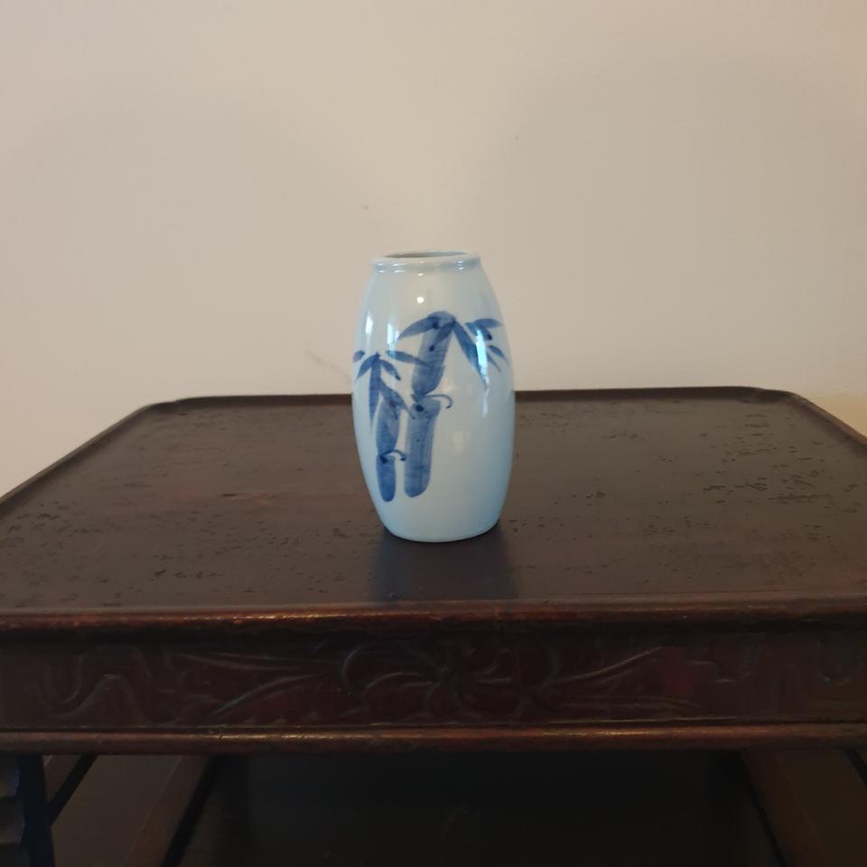 청화백자 죽문 화병