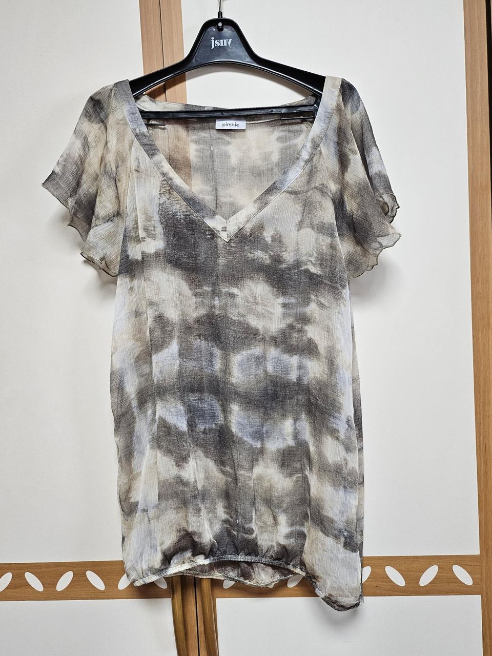 프랑스에서 사온 핑키 브랜드 은은하게 비치는 블라우스