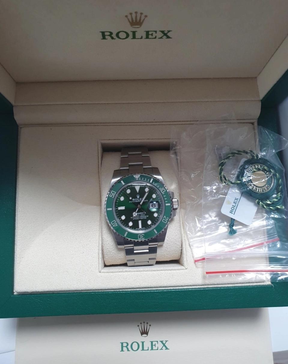 롤렉스 서브마리너그린헐크19년식초민트팜