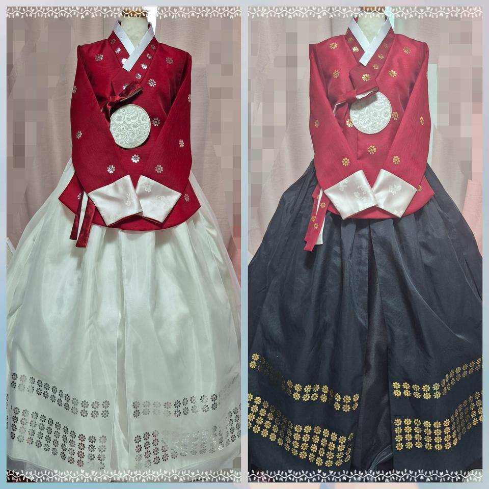 금박은박  당의와 갈래치마세트