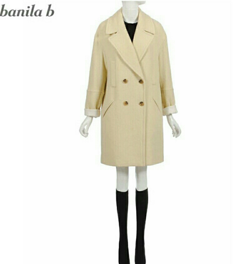 (할인)원가38만원 새상품 바닐라비 베이지 모 코트