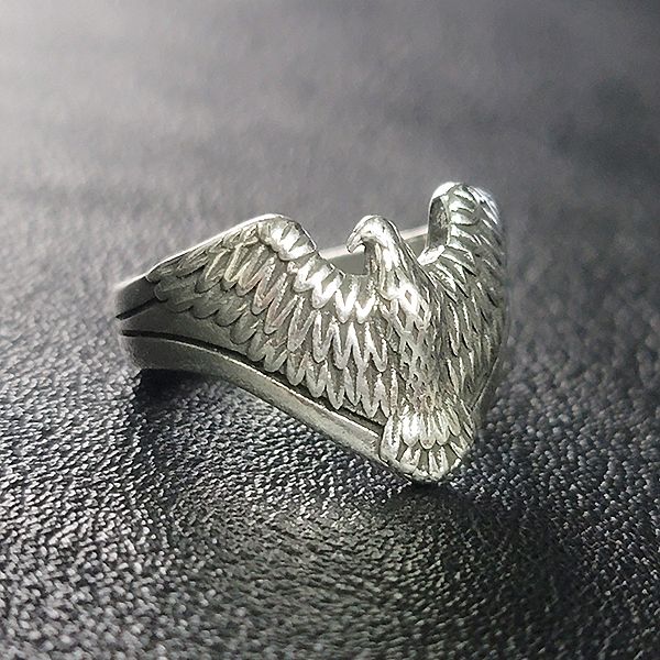 Aquila 실버 남자 빈티지 엔틱 소품 로미 혁명 독수리 반지