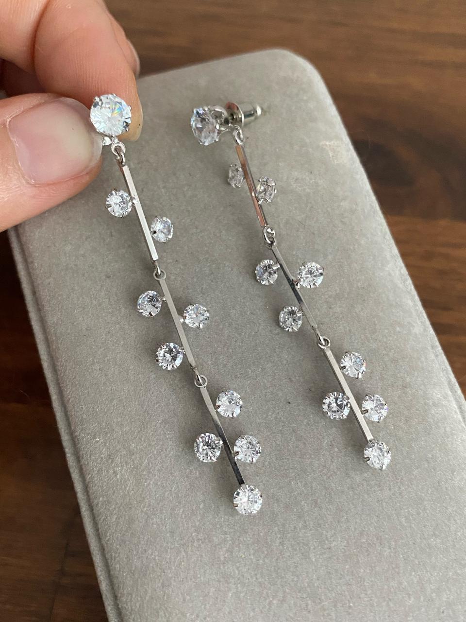 큐빅 악세서리 귀걸이