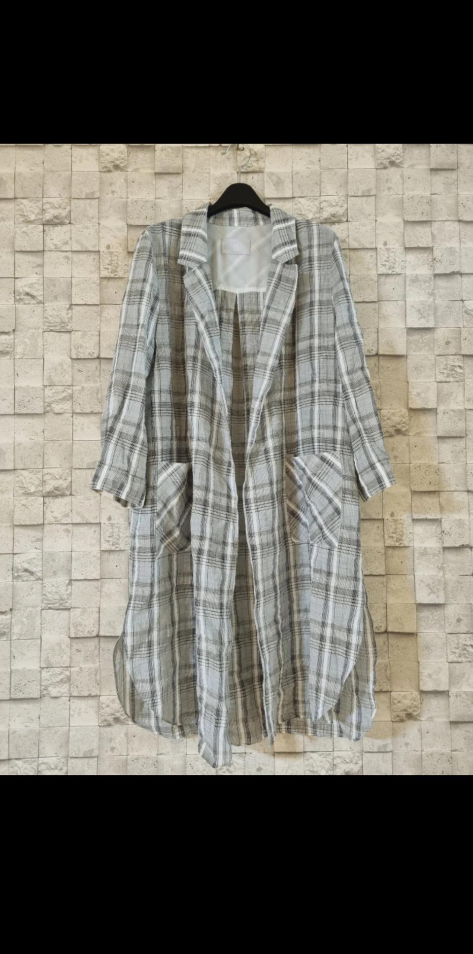 비키 viki 린넨 롱 아우터 자켓