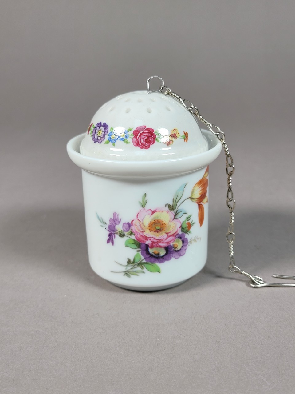 빈티지 카이저 도자기 티 인퓨저 & 스트레이너