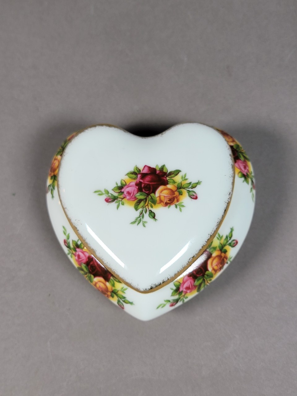로얄 알버트 올드 컨트리 로즈 하트 트링킷 박스