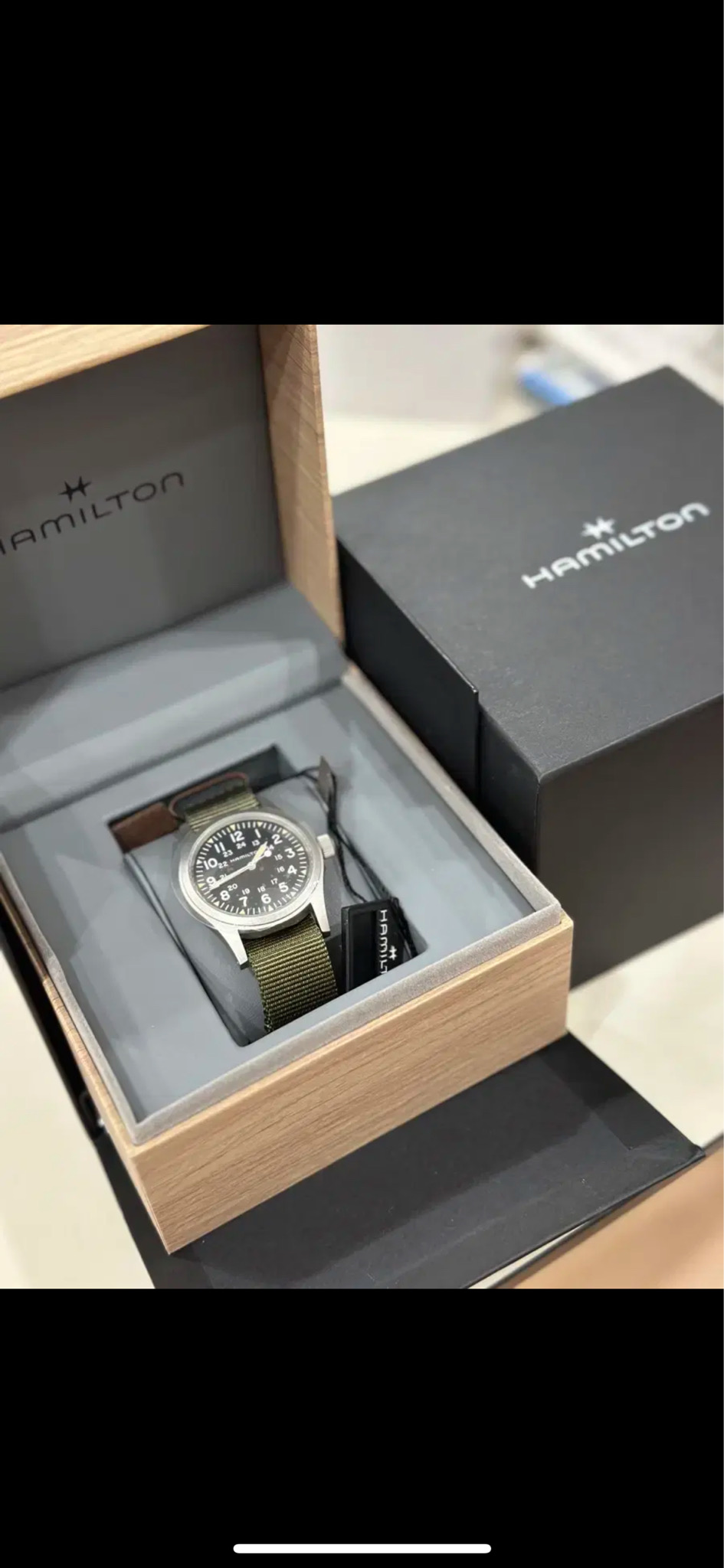 해밀턴 카키 필드 메카니컬 38mm 새상품 (보증서 포함)