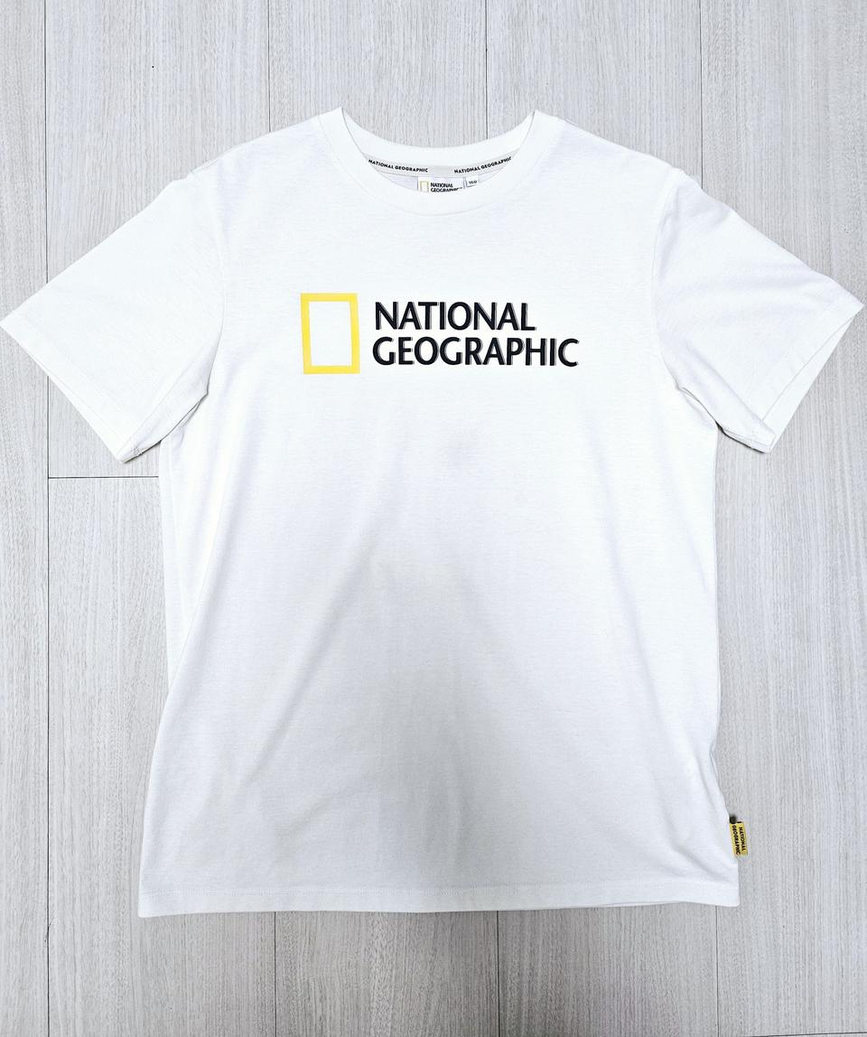 내셔널지오그래픽 반팔티 화이트