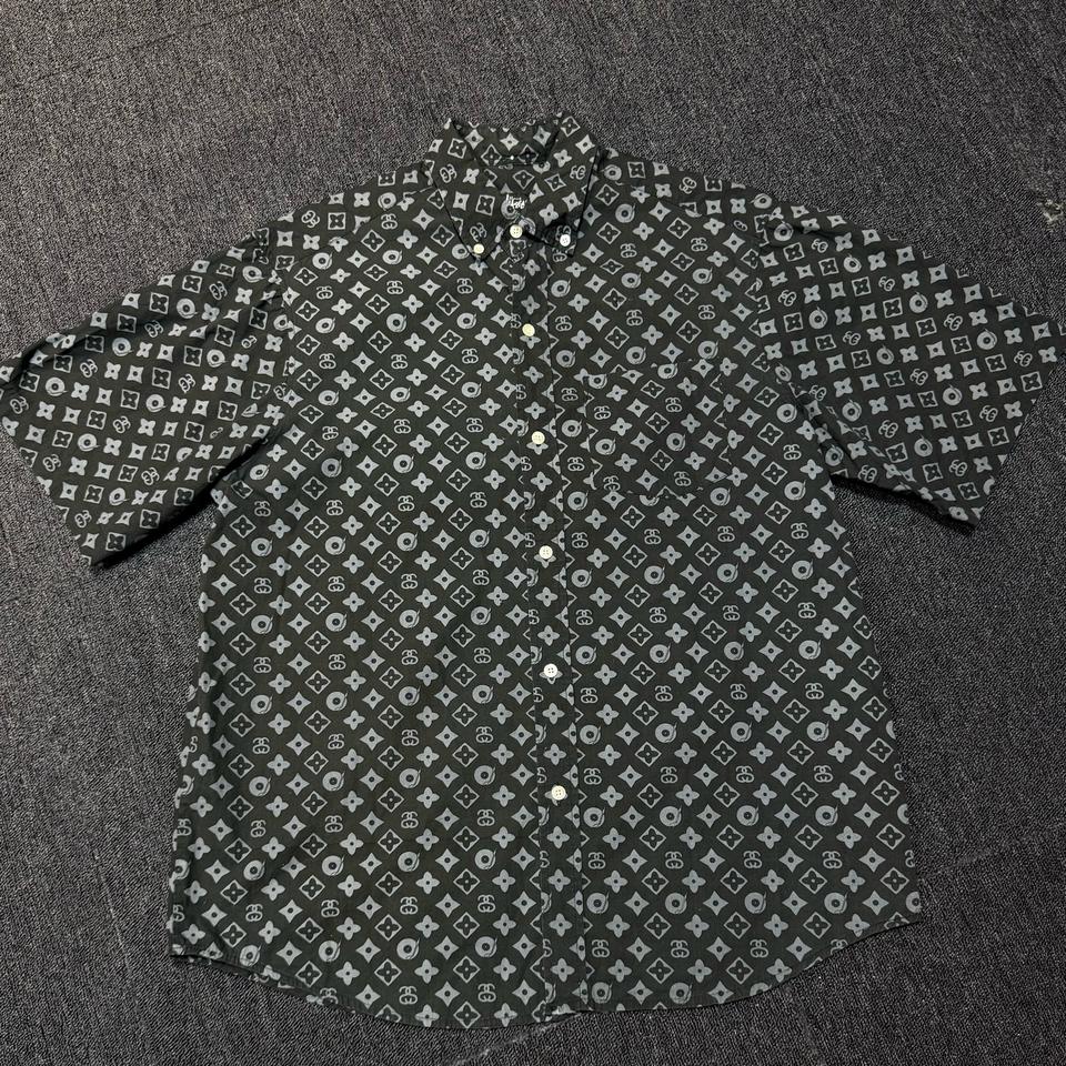 스투시 루이비통 패러디 올드 반팔 셔츠