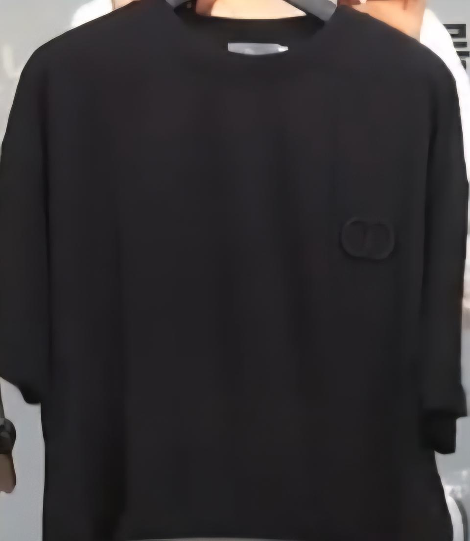 디올자수반팔티셔츠100(블랙)