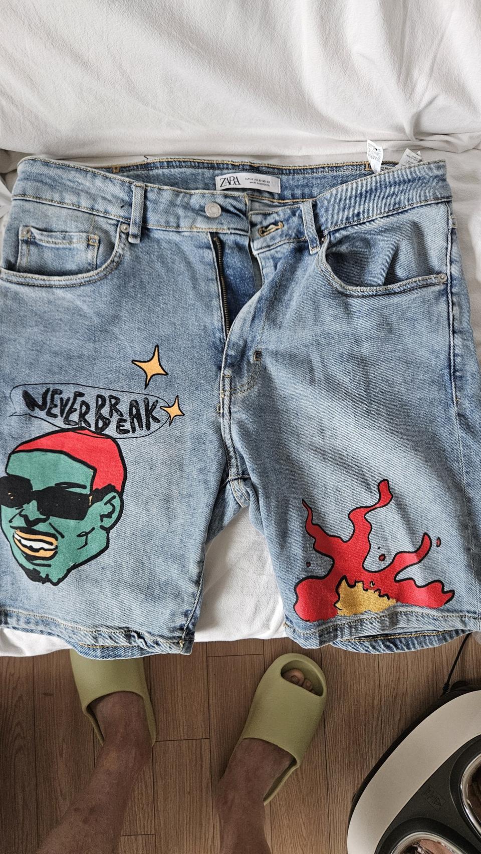 자라 데님 반바지 청반바지