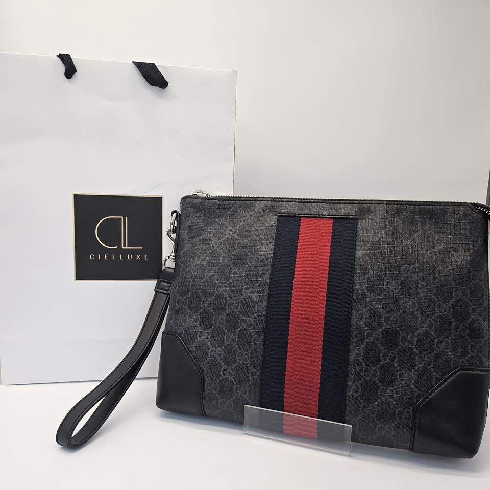 정품 구찌 수프림 웹 그트랩 클너치백