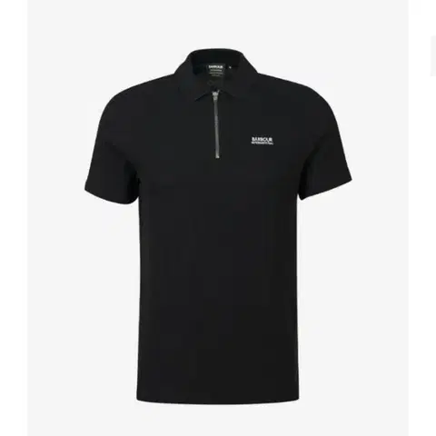 M)바버 신형 23ss 블랙 B.Intl 폴로 셔츠 하프집업 반팔 니트