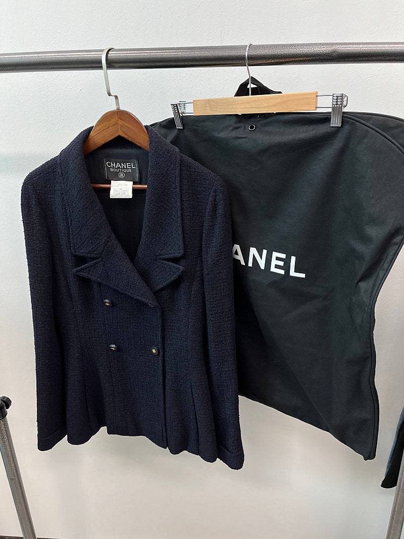 여) 샤넬 금장 트위드자켓