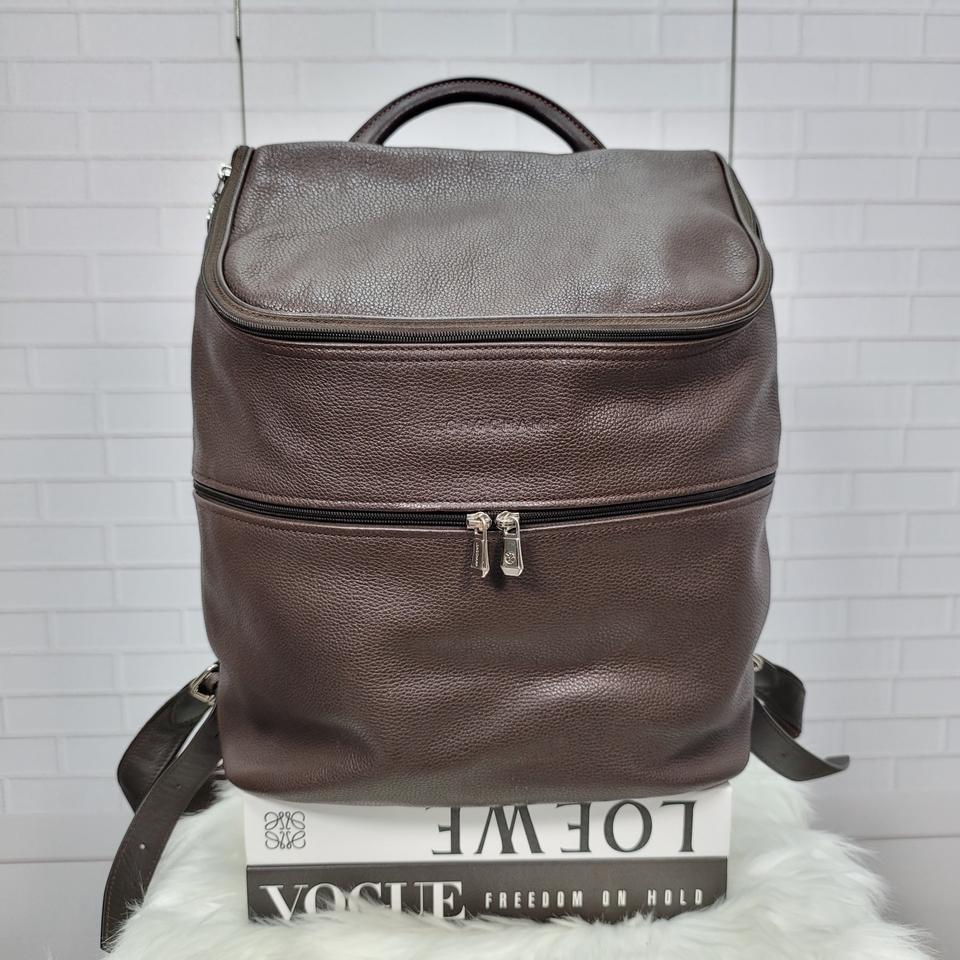 Longchamp Le Foulonné 롱샴 가죽 배낭 백팩 브라운