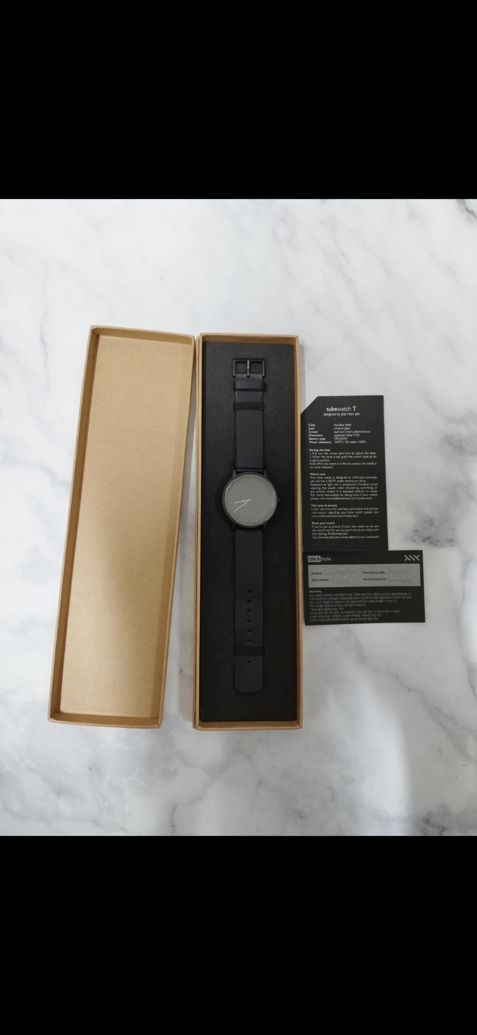 [레프 암스테르담] 워치레더튜브 T40 블랙/블랙