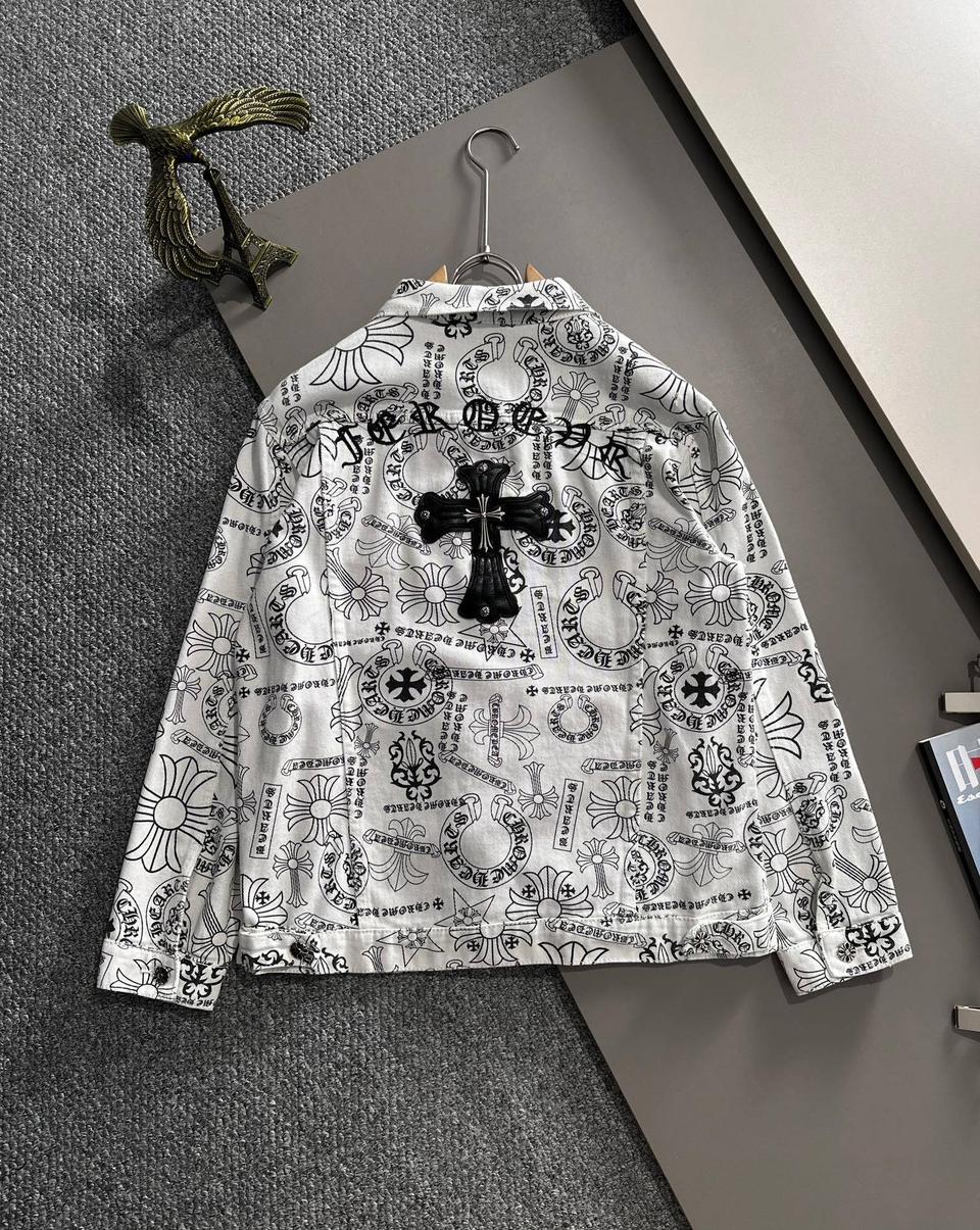 크롬하츠 화이트 데님 재킷