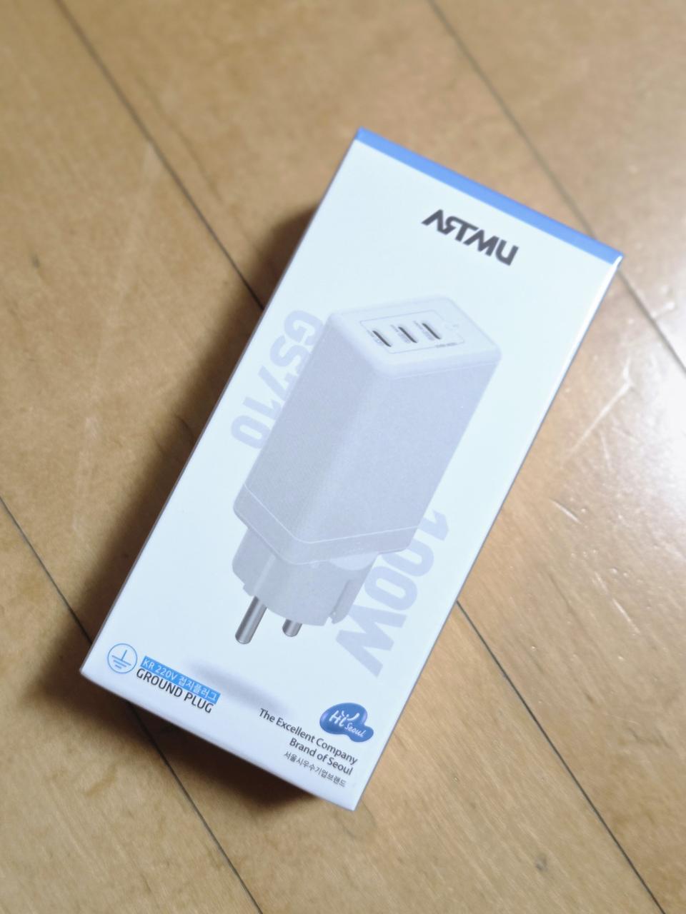 ASTMU 100W 멀티 3포트 GaN 충전기