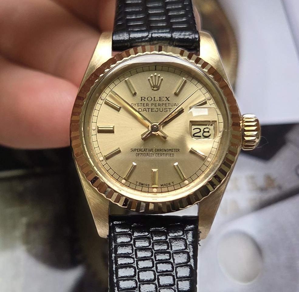 롤렉스 데이저스트 6917 18k올금통 골드레일로드 오리지널 여성용
