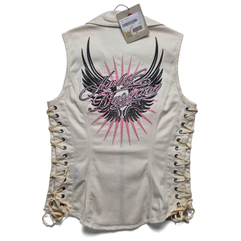 [데드스탁][S] 할리데이비슨 레이스업 집업 베스트