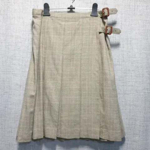 버버리런던 여성 체크 벨트 스커트 40