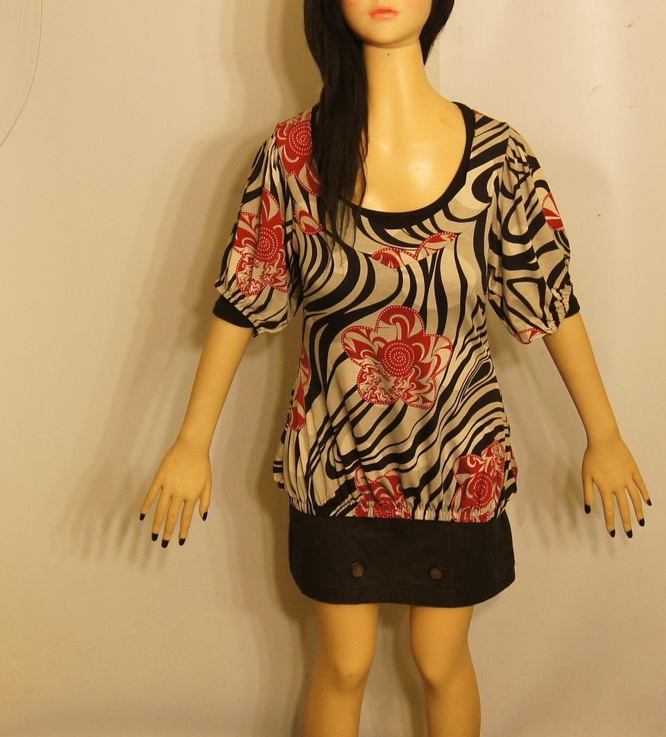 2366 플라워 복고블라우스 여성티셔츠 여자티셔츠 여성블라우스 반팔티