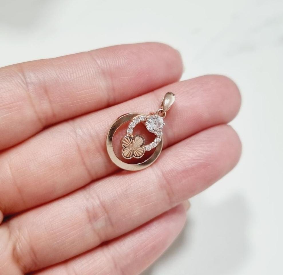 금값도안되요)14k크로버 펜던트 핑크골드