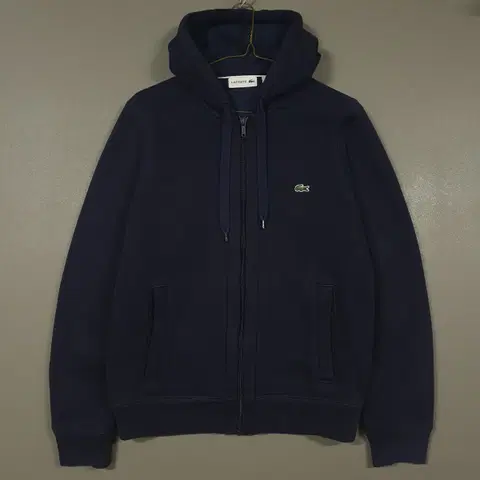 국내 95) 라코스테 신형 크록 네이비 기모 후드집업 자켓